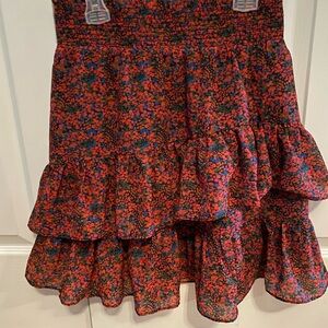 Simons Icone Floral Ruffled Skirt